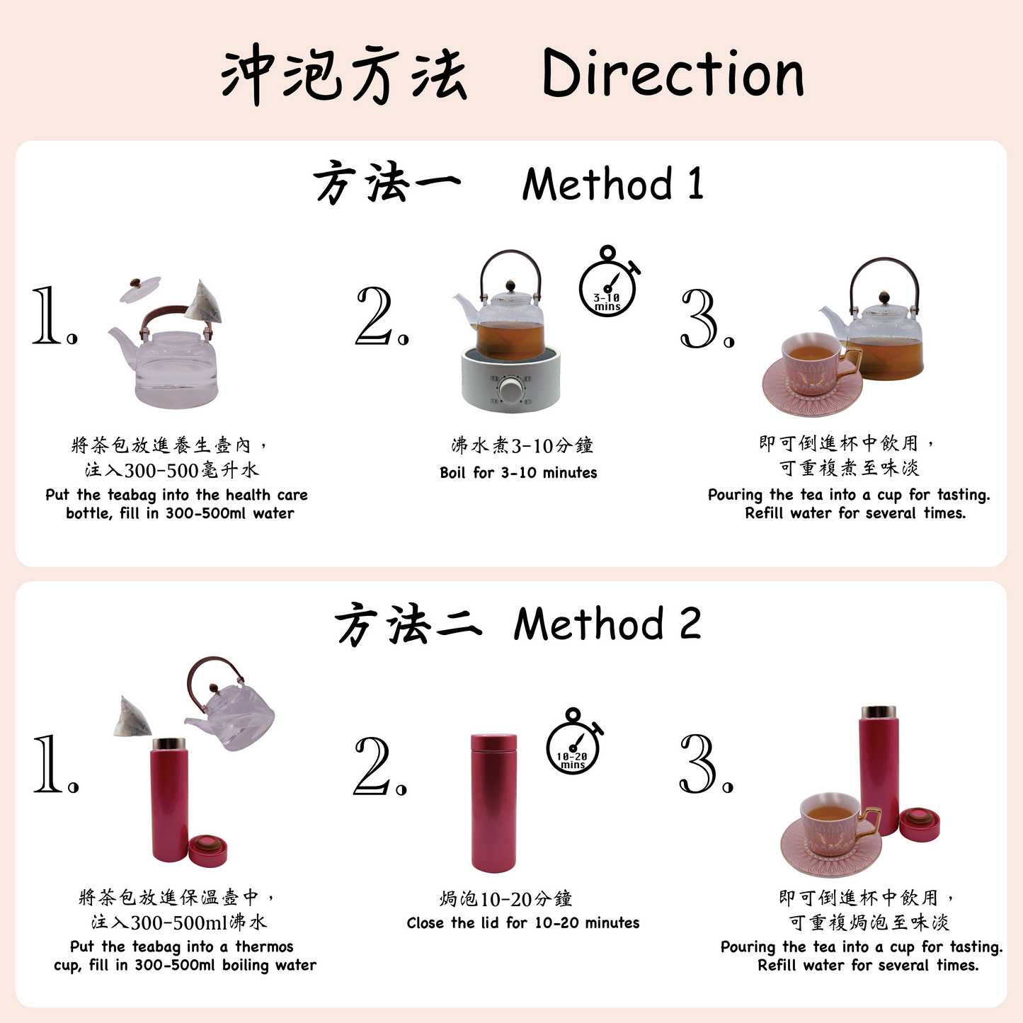 禮盒套裝 - 御皇茶 The Imperial Tea & 祛濕茶 Dampness Relieving Tea (各2盒 連 保溫瓶)